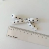 Hand-printed black and white polka dot tassel bow phone case accessories, clothing, hat, shoe flower accessories, children's clothing, shoe flower accessories details Picture